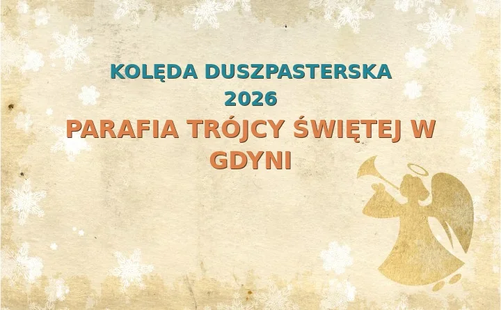 Parafia Trójcy Świętej w Gdyni – harmonogram kolęd (wizyt duszpasterskich) 2025/2026