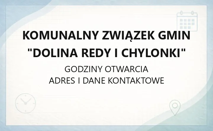 Komunalny Związek Gmin "Dolina Redy i Chylonki" - kontakt, odbiór odpadów, rejestracja firm