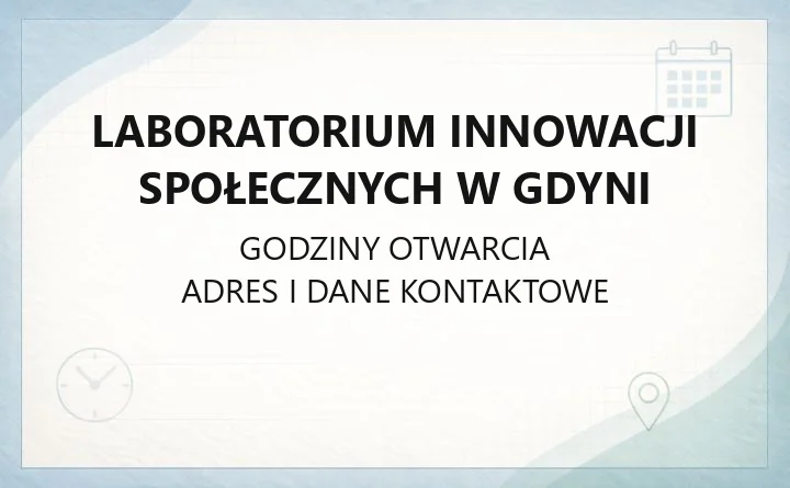 Laboratorium Innowacji Społecznych w Gdyni - kontakt, adres, programy miejskie