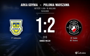 [PIŁKA NOŻNA] Arka Gdynia – Polonia Warszawa 1:2 w Betclic 1. lidze. Gol rezerwowego rozstrzygnął mecz