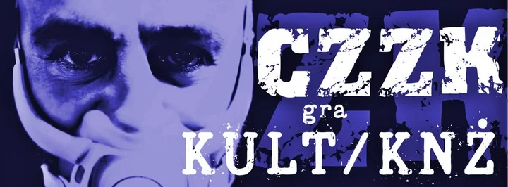 Obrazek przedstawia grafikę promocyjną wydarzenia Czarny Ziutek z Killerami z coverami Kultu i KNŻ w Blues Club Gdynia