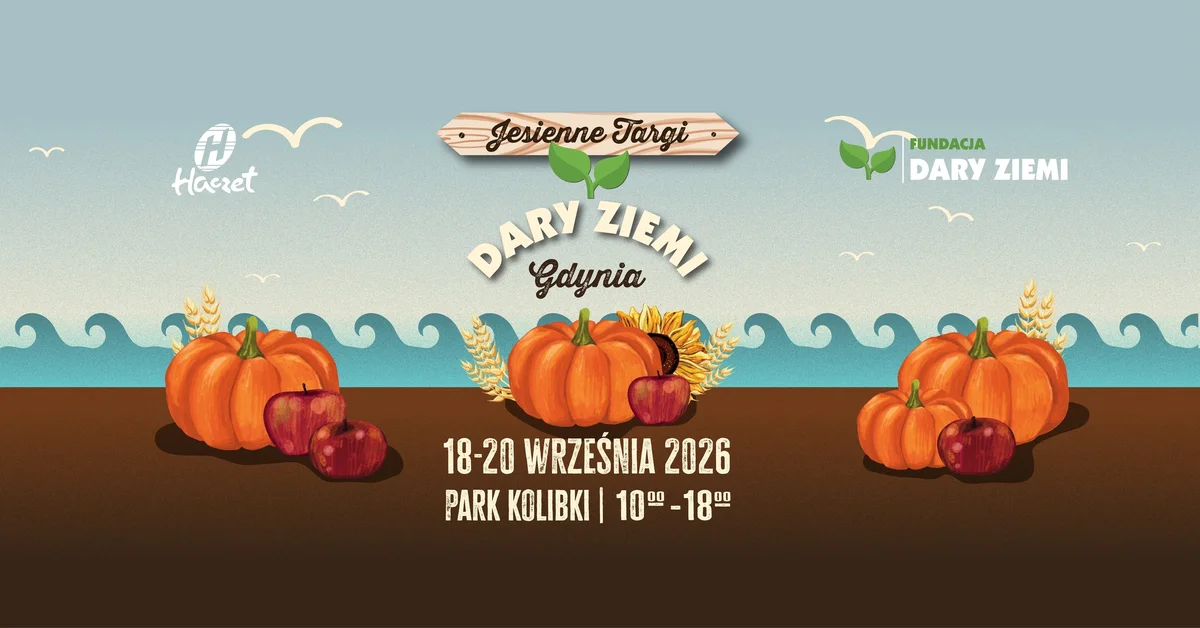 Grafika promocyjna wydarzenia Dary Ziemi Gdynia – jesienne smaki