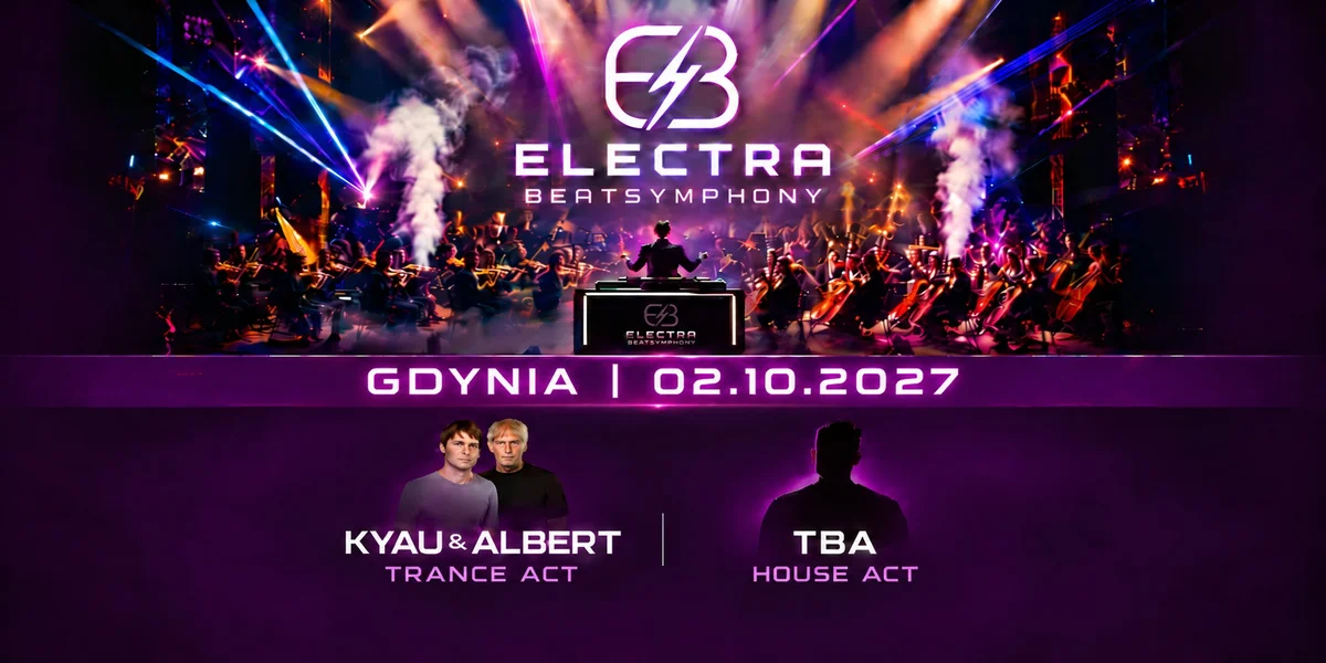 Grafika promocyjna wydarzenia ELECTRA BEATSYMPHONY w Gdyni 2027