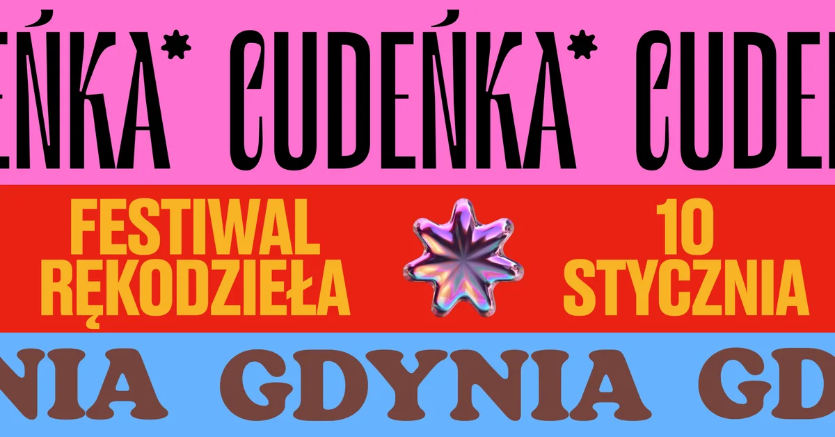Grafika promocyjna wydarzenia Festiwal Rękodzieła Cudeńka w Gdyni