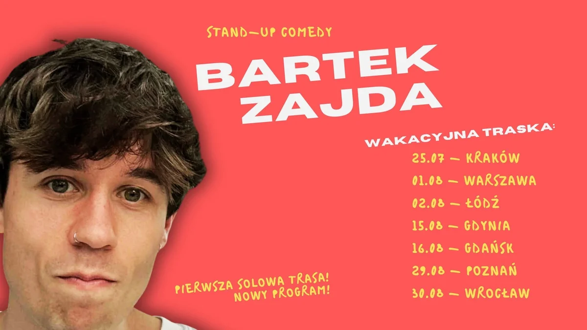 Grafika promocyjna wydarzenia GDYNIA: BARTEK ZAJDA STAND UP w Gdyni