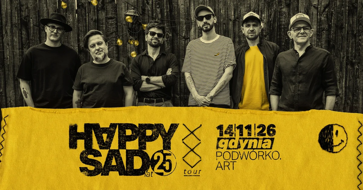 Grafika promocyjna wydarzenia Happysad – XXV Tour w Gdyni