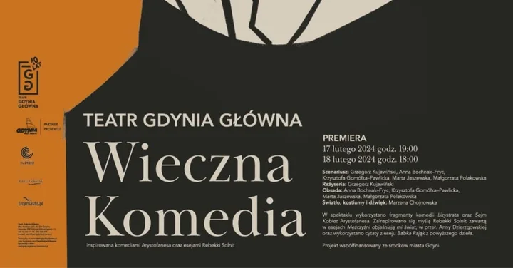 Obrazek przedstawia grafikę promocyjną wydarzenia Gdynia: kobieca komedia ze starożytnego i współczesnego źródła