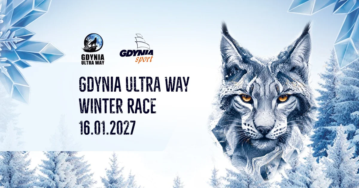 Grafika promocyjna wydarzenia GDYNIA ULTRA WAY - WINTER RACE 2027 w Gdyni