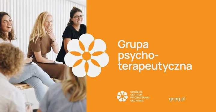 Grafika promocyjna wydarzenia Grupa psychoterapeutyczna Gdynia — dwuletnia grupa stacjonarna dla relacji