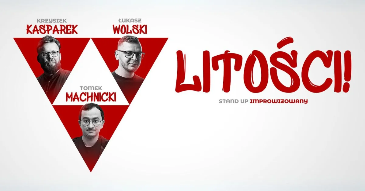 Grafika promocyjna wydarzenia Improwizowany stand-up w Gdyni z udziałem znanych komików