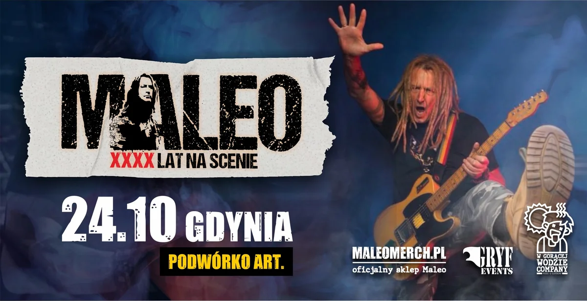 Grafika promocyjna wydarzenia Koncert jubileuszowy Dariusza Maleo Malejonka w Gdyni