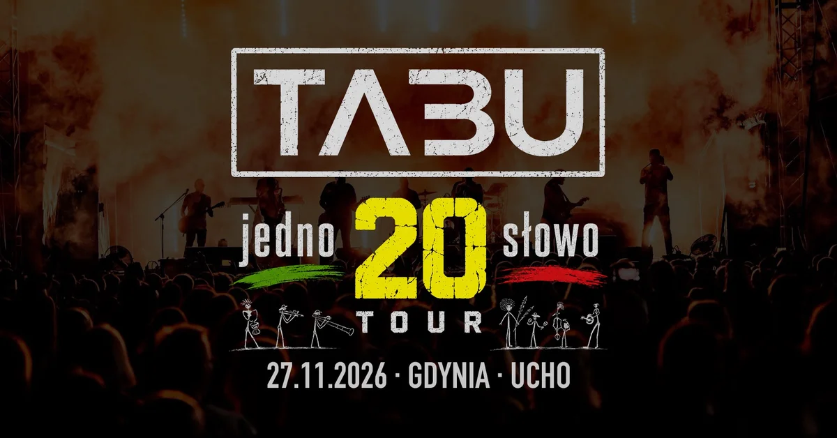 Grafika promocyjna wydarzenia Koncert Tabu – Gdynia: jubileuszowa trasa