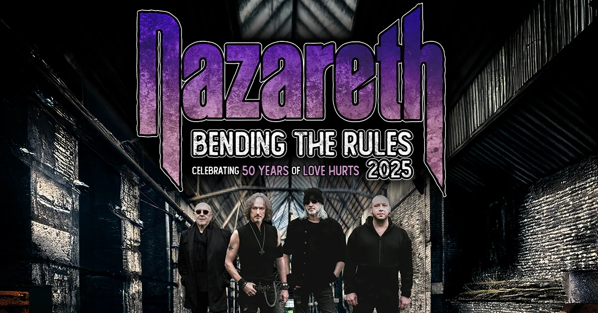 Grafika promocyjna wydarzenia Koncert zespołu Nazareth w Gdyni w ramach trasy Bending The Rules Tour 2025