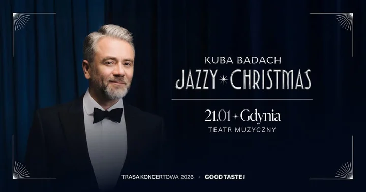 Grafika promocyjna wydarzenia Kuba Badach: Jazzy Christmas — koncert w Gdyni (21 stycznia 2026)