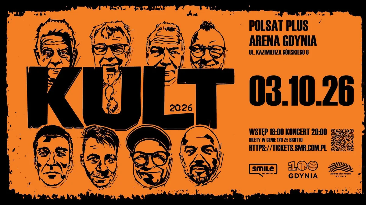 Grafika promocyjna wydarzenia KULT - Pomarańczowa Trasa 2026: koncert w Gdyni