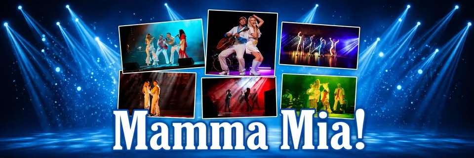Grafika promocyjna wydarzenia Legendarny koncert na żywo „Mamma Mia!” w Gdyni