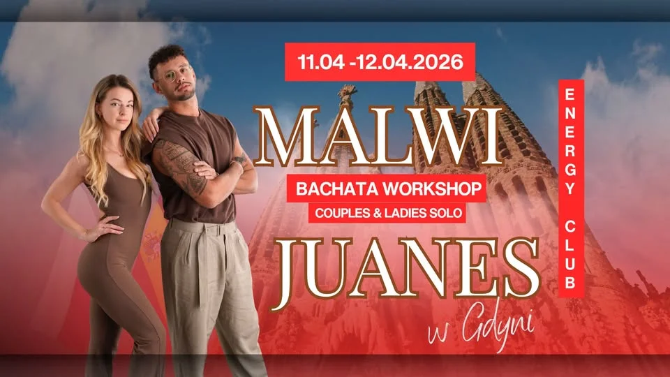 Grafika promocyjna wydarzenia Malwi y Juanes – warsztaty bachaty