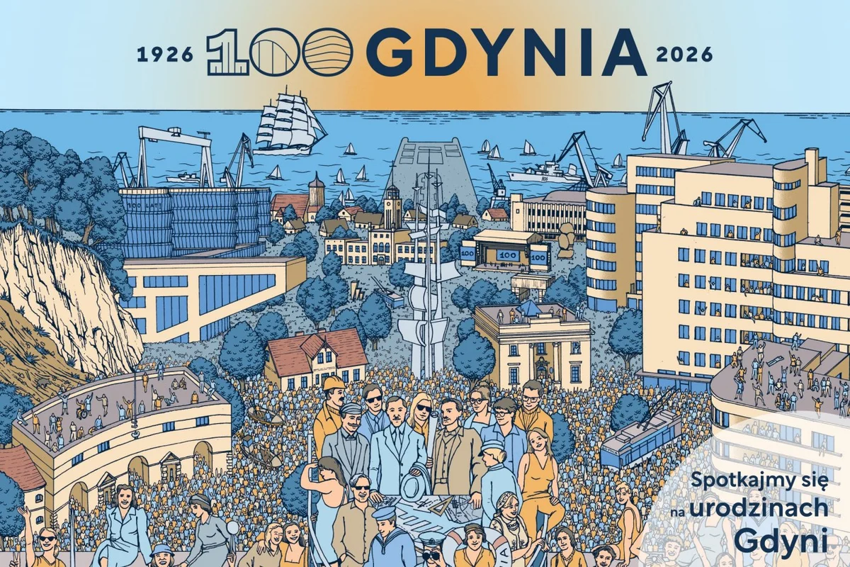 Grafika promocyjna wydarzenia Orłowo na 100-lecie Gdyni – historia morzem zapisana