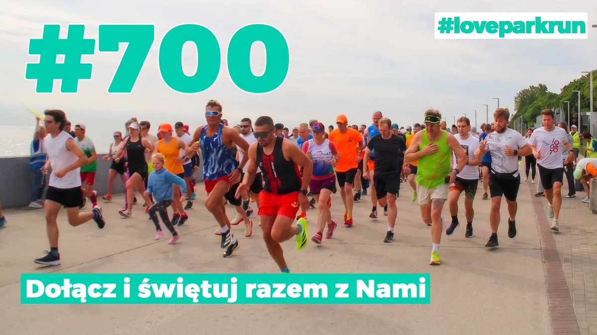 Grafika promocyjna wydarzenia parkrun Gdynia 700. edycja