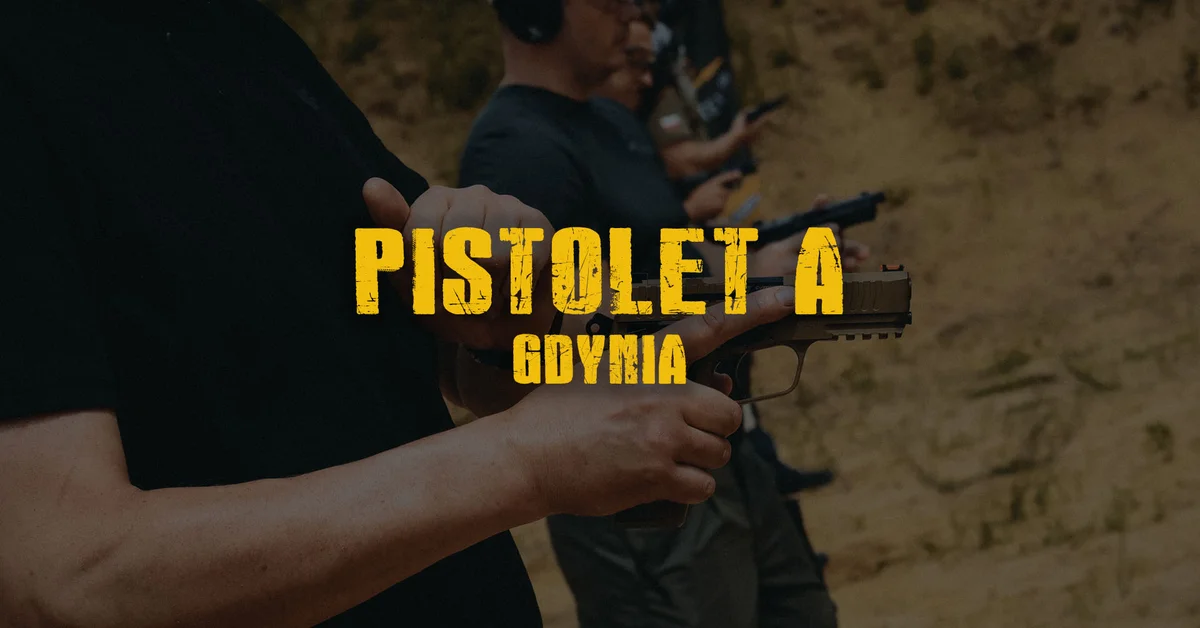Grafika promocyjna wydarzenia Podstawowe szkolenie strzeleckie z pistoletu w Gdyni