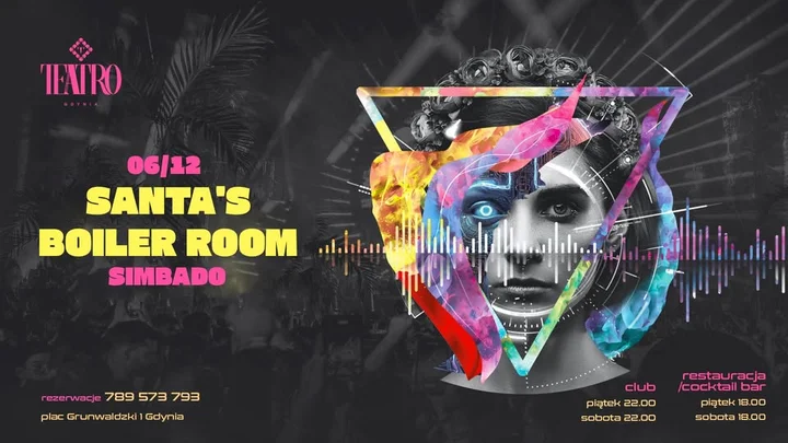 Grafika promocyjna wydarzenia Santas Boiler Room w Teatro Gdynia — 6 grudnia 2025