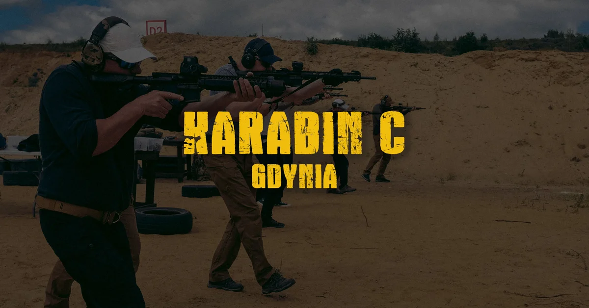 Grafika promocyjna wydarzenia Średnio zaawansowane szkolenie strzeleckie z karabinu w Gdyni