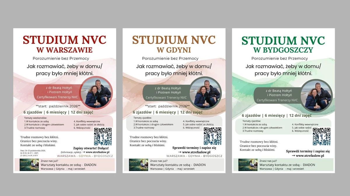 Grafika promocyjna wydarzenia Studium NVC: jesienne edycje