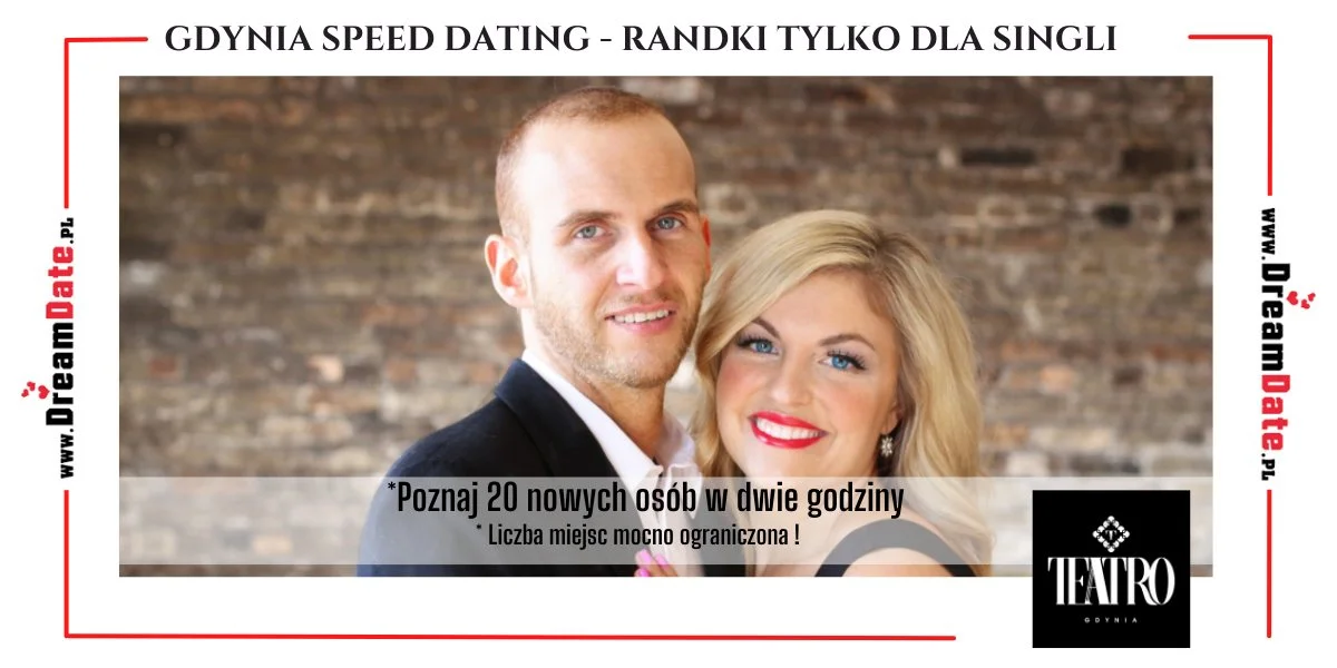 Grafika promocyjna wydarzenia Szybkie randki dla osób w wieku 35-50 lat w Gdyni