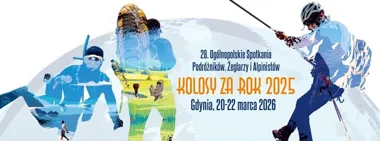 Grafika promocyjna wydarzenia Kolosy 2025 — 28. Ogólnopolskie Spotkania Podróżników, Żeglarzy i Alpinistów w Gdyni