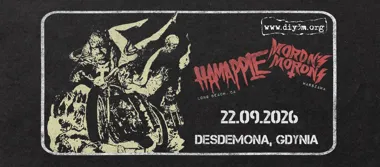 Grafika promocyjna wydarzenia HAMAPPLE (USA) + MORONS MORONS – koncert punk