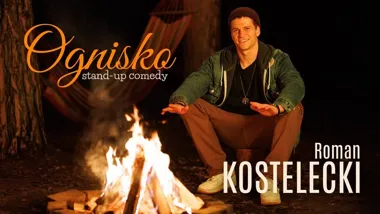 Grafika promocyjna wydarzenia Stand-up: Roman Kostelecki – „Ognisko” w Gdyni