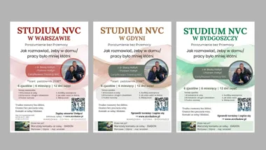 Grafika promocyjna wydarzenia Studium NVC: jesienne edycje