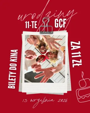 Grafika promocyjna wydarzenia Urodziny Gdyńskiego Centrum Filmowego – bilety do kina za 11 zł