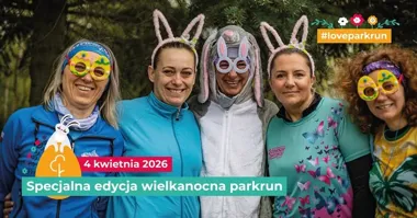 Grafika promocyjna wydarzenia Wielkanocny parkrun Gdynia – świąteczny bieg i marsz nad morzem