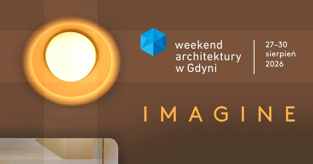 Grafika promocyjna wydarzenia Weekend Architektury w Gdyni