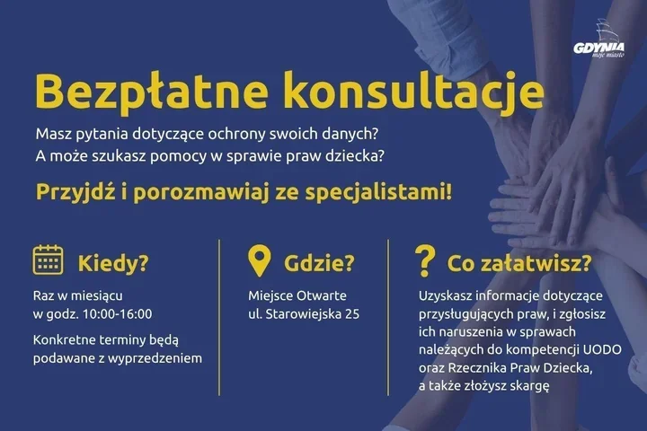 W Gdyni powstaje bezpłatny punkt porad UODO i Rzecznika Praw Dziecka