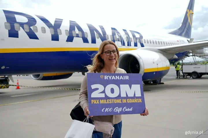 Gdynianka została 20-milionową pasażerką Ryanaira w Gdańsku